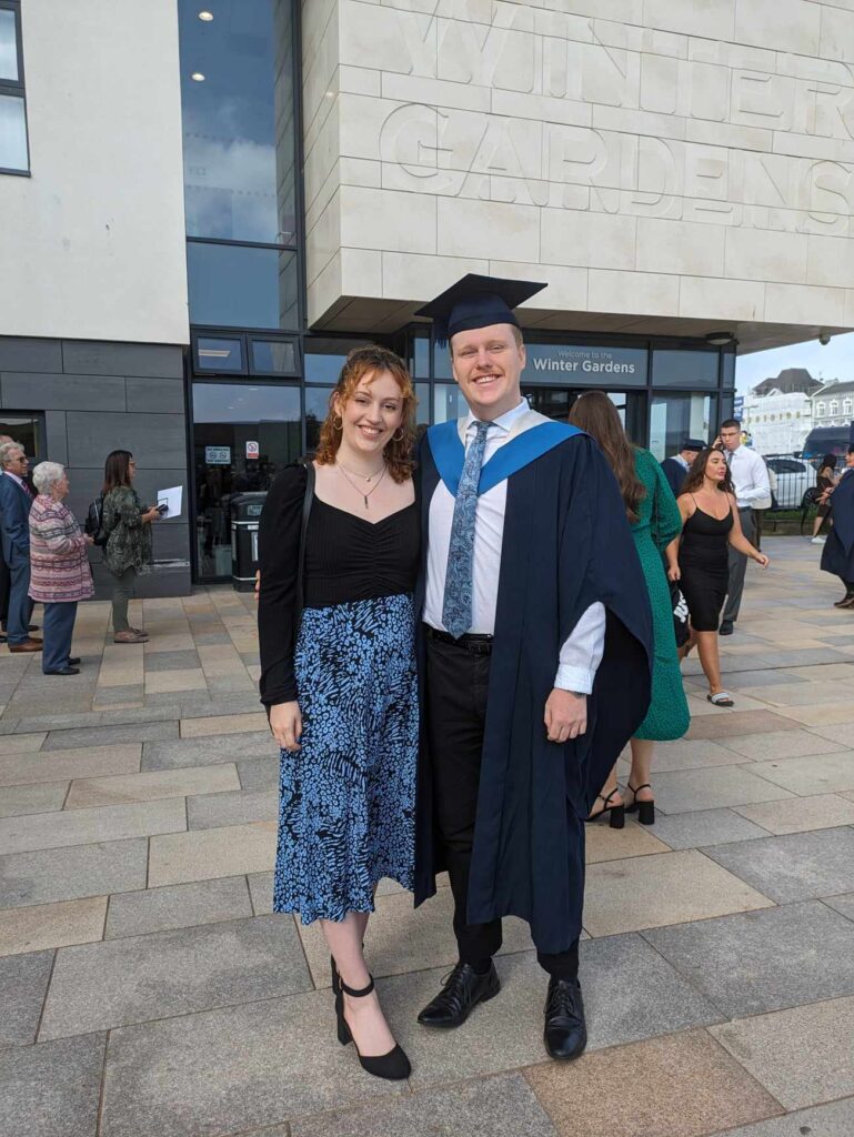 ID: Operations & Activities Manager Amy attending her partner's graduation on a Friday off